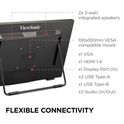 ViewSonic 24" 60 Hz LED Monitor, Black (TD2465)