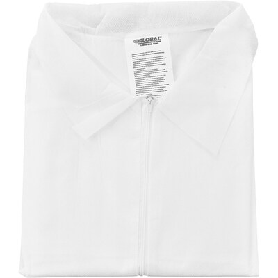Global Industrial Disposable Polypropylene Coverall, Open Wrists/Ankles, WHT, 2XL, 25/Case (708185XXL)