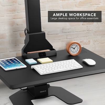 Mount-It! 28"W Adjustable Triple Monitor Mount, Black (MI-7983)
