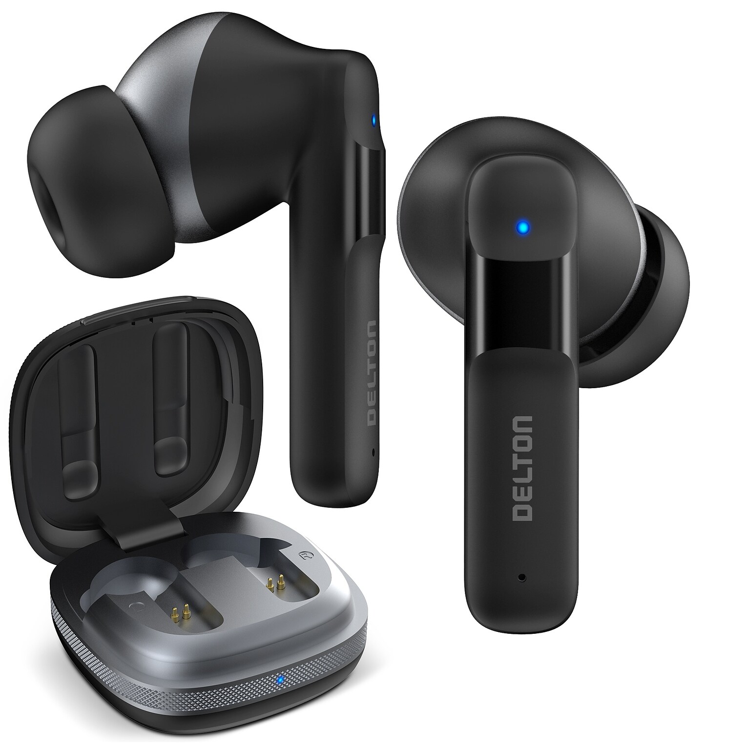 Delton T50 True Wireless Noise Canceling Bluetooth Earbuds, Black (DHBT50)