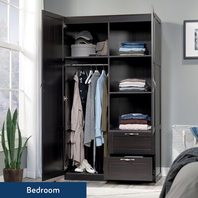 Sauder Select 71H Storage Armoire, 2 Drawers, Cinnamon Cherry (420055)