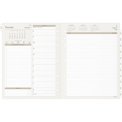 2026 AT-A-GLANCE 11" x 8.5" Daily & Monthly Planner Refill Pages, White/Brown (491-225-26)