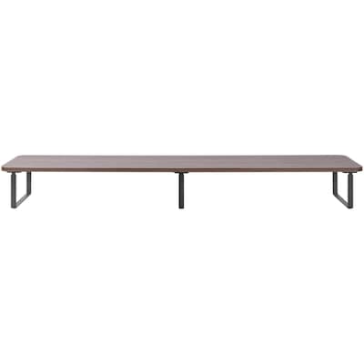 Lorell Quick Install Monitor Riser Stand, Up to 42 Monitor, Teak Brown (LLR99557)