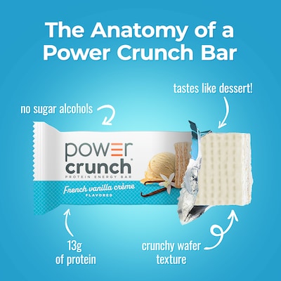Power Crunch French Vanilla Protein Bar, 16.9 oz., 12 Bars/Box (XUS44276)