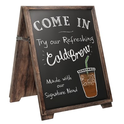 Excello Global Products Chalkboard, Magnetic, 13 x 17, Wood Frame (EGP-HD-0547)