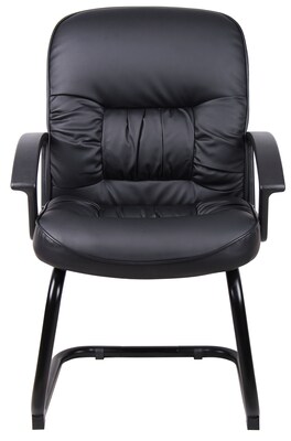 Boss Leather Guest Chair, Black (B7309)