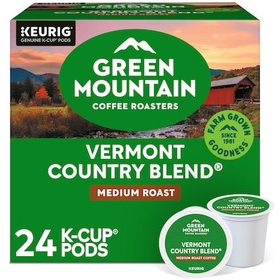 Green Mountain Vermont Country Blend Coffee Keurig® K-Cup® Pods, Medium Roast, 24/Box (6602)
