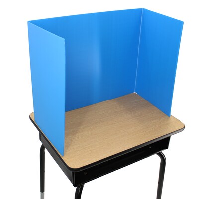 Flipside Premium 18 x 46.5 Study Carrel Panel, Blue, 12/Pack (19372-12)