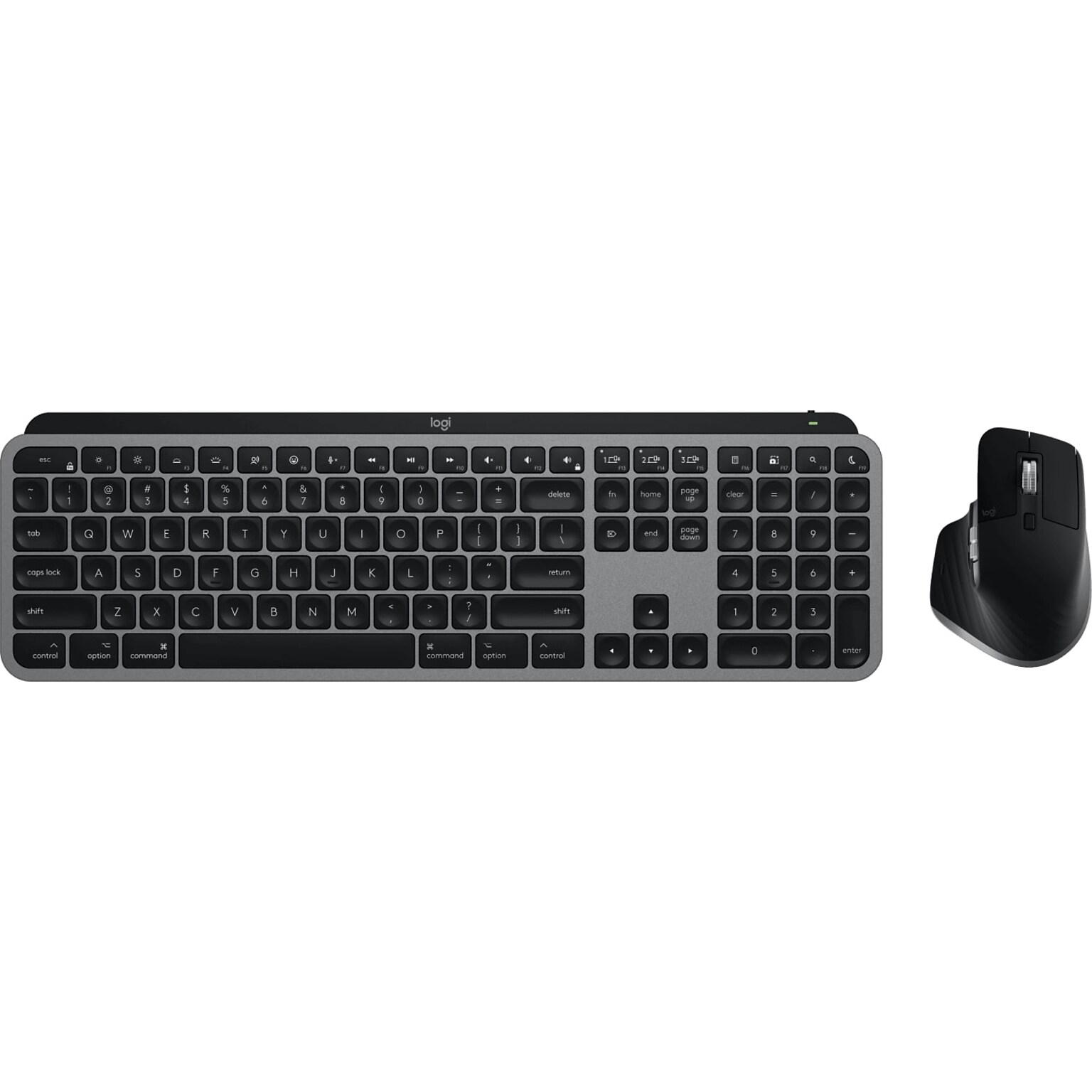 Logitech MX Keys S Combo For Mac Wireless Keyboard and Mouse Combo, Space Gray (920-012592)