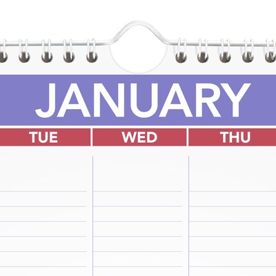 2027 AT-A-GLANCE 12" x 17" Monthly Wall Calendar, White/Purple (PM2-28-27)