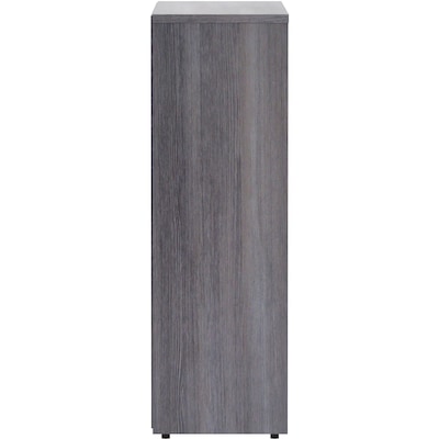 Lorell 36" 3-Shelf Bookcase with Adjustable-Shelves, Weathered Charcoal Laminate (LLR69626)