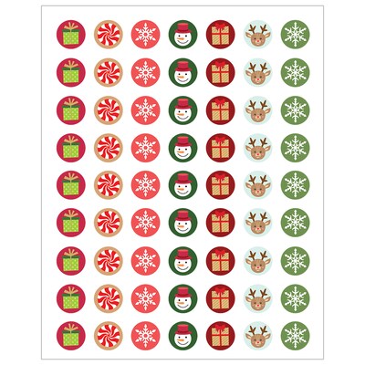 Teacher Created Resources Winter Holiday Mini Stickers, 378/Pack, 12 Packs/Bundle (TCR6947-12)