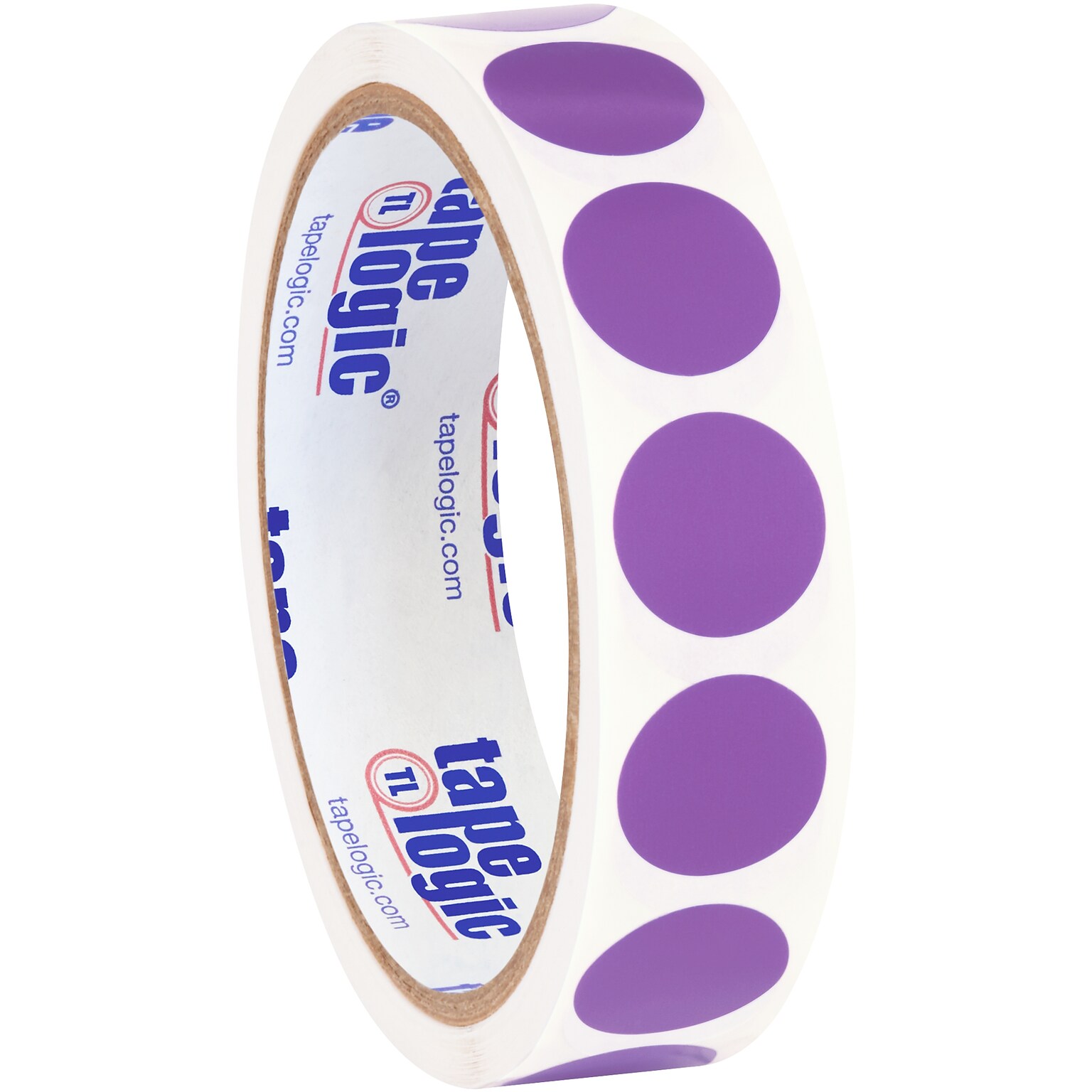 Tape Logic Inventory Circle Labels, 3/4, Purple, 500/Roll (DL610M)