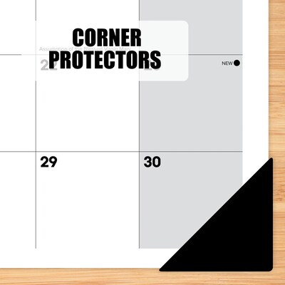 2025-2026 Willow Creek Basic 22" x 17" Academic Monthly Desk Pad Calendar, Black/White (54970)