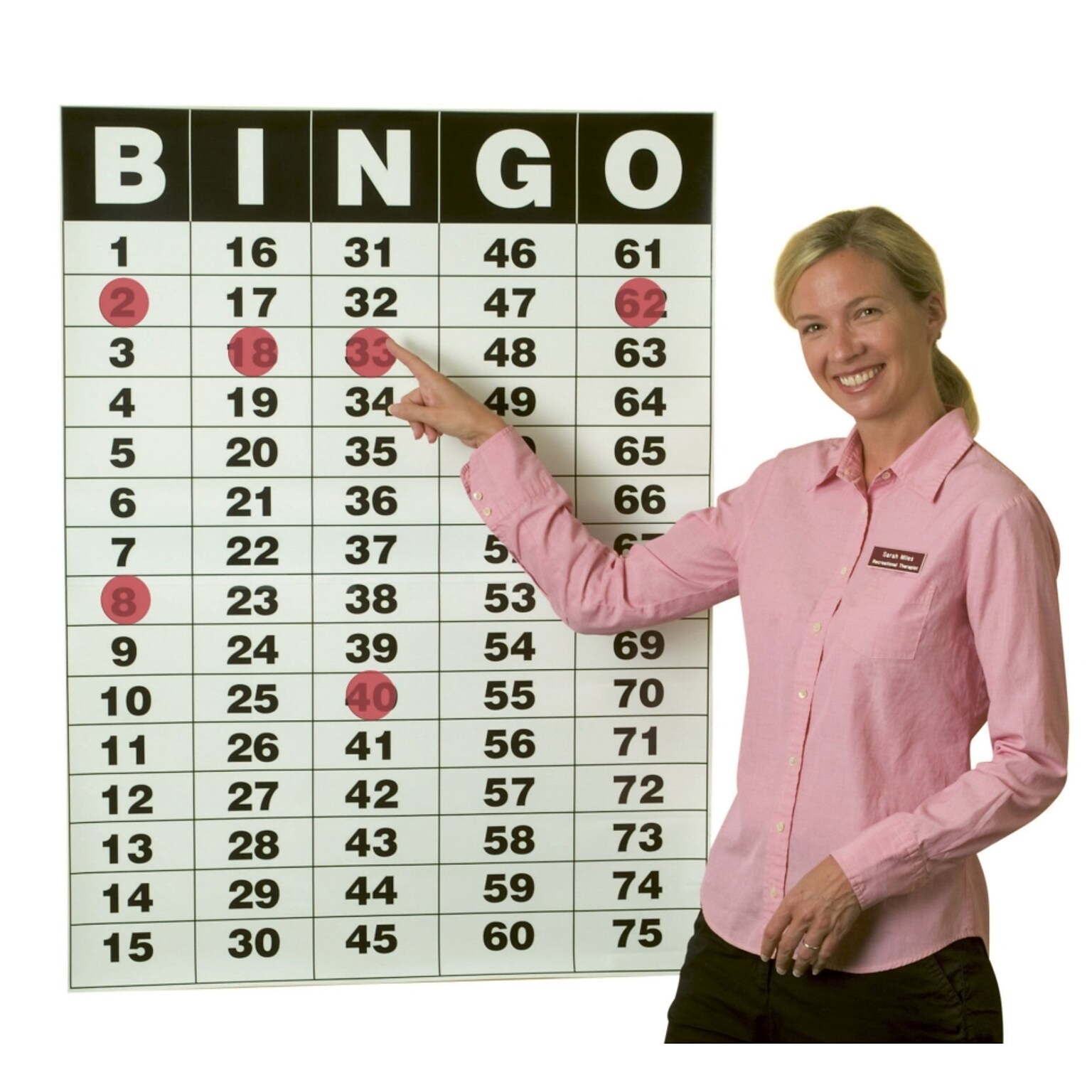S&S Worldwide Bingo Masterboard Poster and Static Cling Chips, 75/Pack (19303)