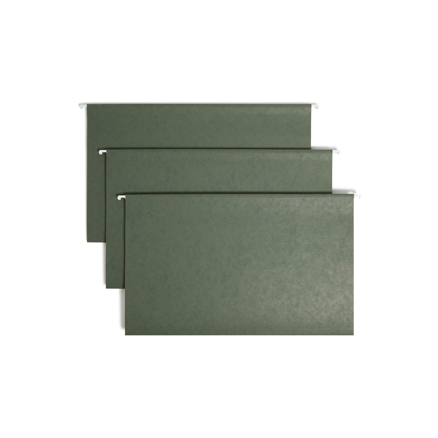 Smead Heavy Duty TUFF Recycled Hanging File Folder, 3-Tab Tab, Legal Size, Standard Green, 20/Box (64136)