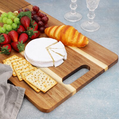 MegaChef 33" x 12" Acacia Wood Folding Cheese Cutting Board (935122174M)