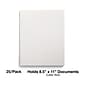 Staples Smooth 2-Pocket Paper Folder with Fasteners, White, 25/Box (50778/27545-CC)