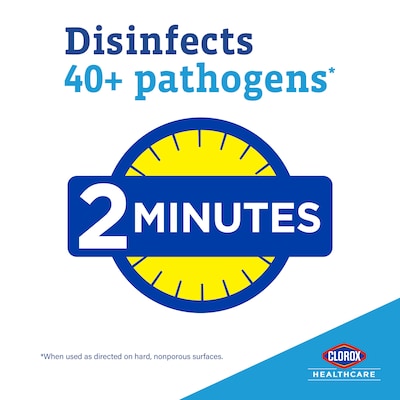 Clorox Healthcare VersaSure Cleaner Disinfectant Wipes Refill, 110 Wipes/Container (31761)