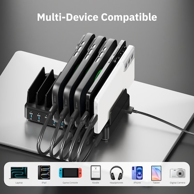 CODi 10 Port USB-C Charging Station, 300W, Black (CS-10Port-C)