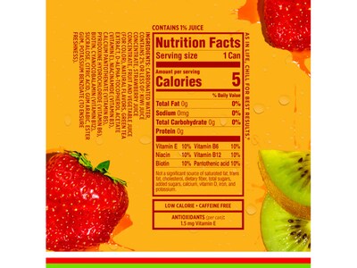 Sparkling Ice Mini Kiwi Strawberry Flavored Sparkling Water, 7.5 fl. oz., 10 Cans/Pack, 3 Packs/Carton (FG00591)