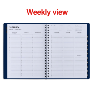 2026 Staples 8" x 11" Weekly & Monthly Appointment Book, Navy (ST58470-26)