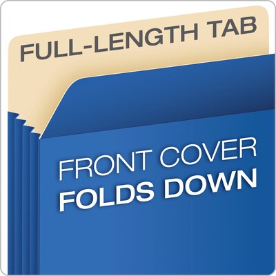 Pendaflex Color File Pockets, 3 1/2" Expansion, Letter Size, Blue, 25/Carton (1524CT BLU)