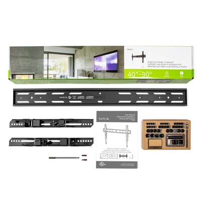 Kanto Fixed Low-Profile TV Wall Mount for 40" - 90" TVs, Black (PF400)