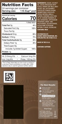 Cafe Escapes Milk Chocolate Hot Cocoa, Keurig® K-Cup® Pods, 96/Carton (68013)