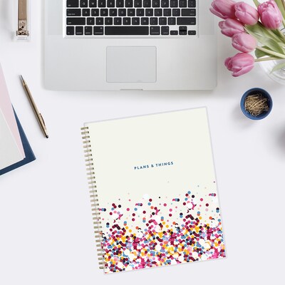 2026-2027 Blue Sky Star Confetti 8.5" x 11" Academic Weekly & Monthly Planner, Plastic Cover (136609-A27)