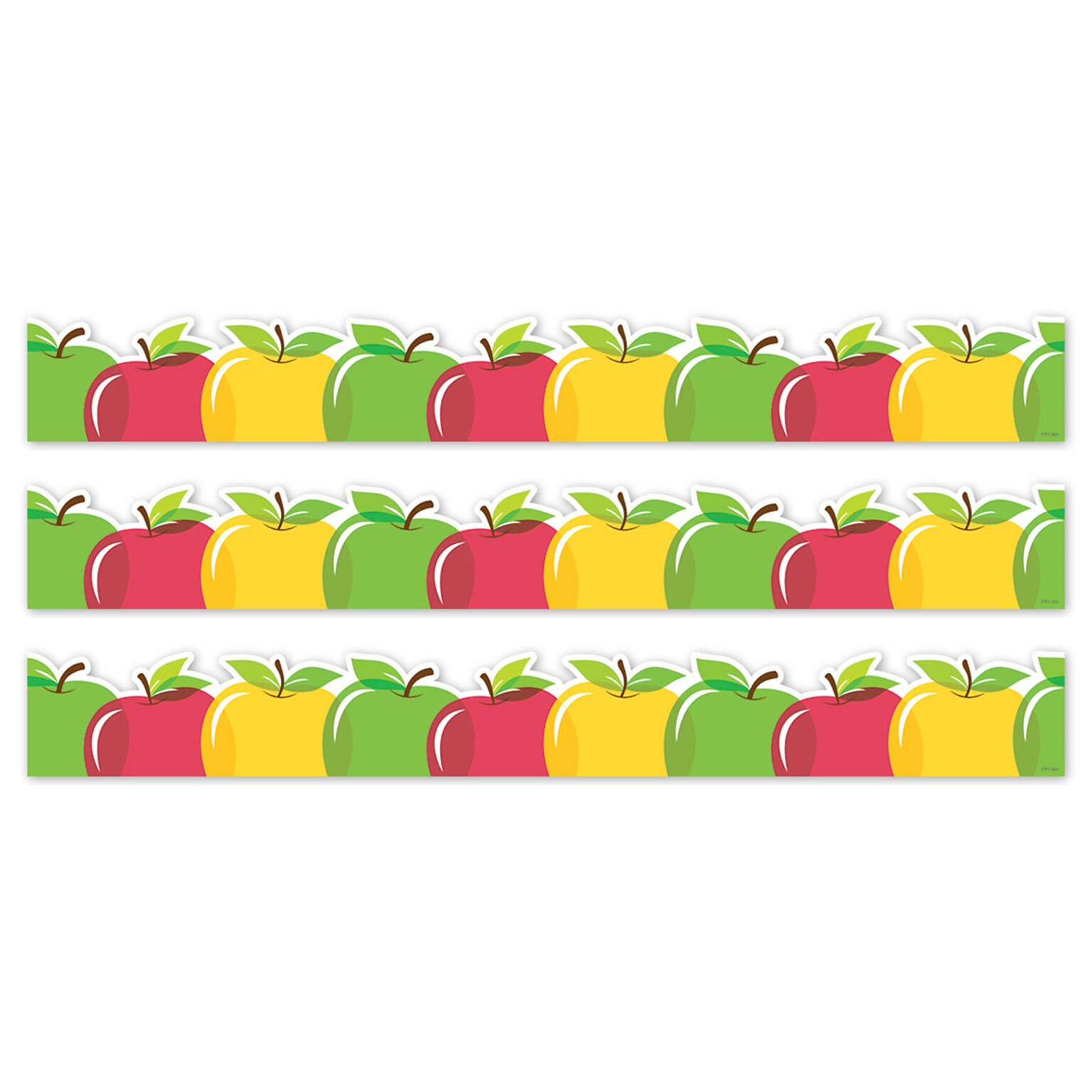 Creative Teaching Press EZ Border, 3 x 2, Apple Time Apples, 24/Pack, 3 Packs/Bundle (CTP11070-3)