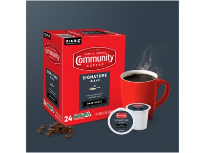 Community Coffee Signature Blend Coffee Keurig® K-Cup® Pods, Dark Roast, 96/Carton (5000374328CT)