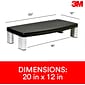 3M Adjustable Monitor Stand, Holds up to 40 lbs. Height Adjustable From 1 in. to 5 7/8 in. (MS90B)