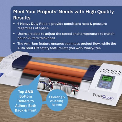 Formax FlashGuard 18R6 Thermal & Cold Laminator, 18" Width, White (FlashGuard 18R6)