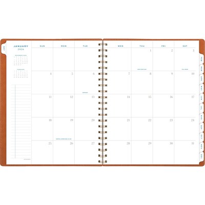 2026 AT-A-GLANCE Signature Collection 8.5" x 11" Weekly & Monthly Planner, Faux Leather Cover, Brown (YP905-09-26)