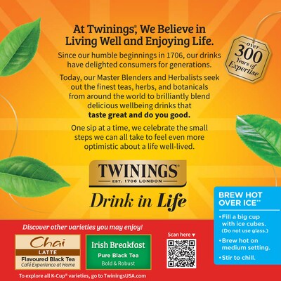 Twinings English Breakfast Black Tea, Keurig® K-Cup® Pods, 24/Box (TNA85780)