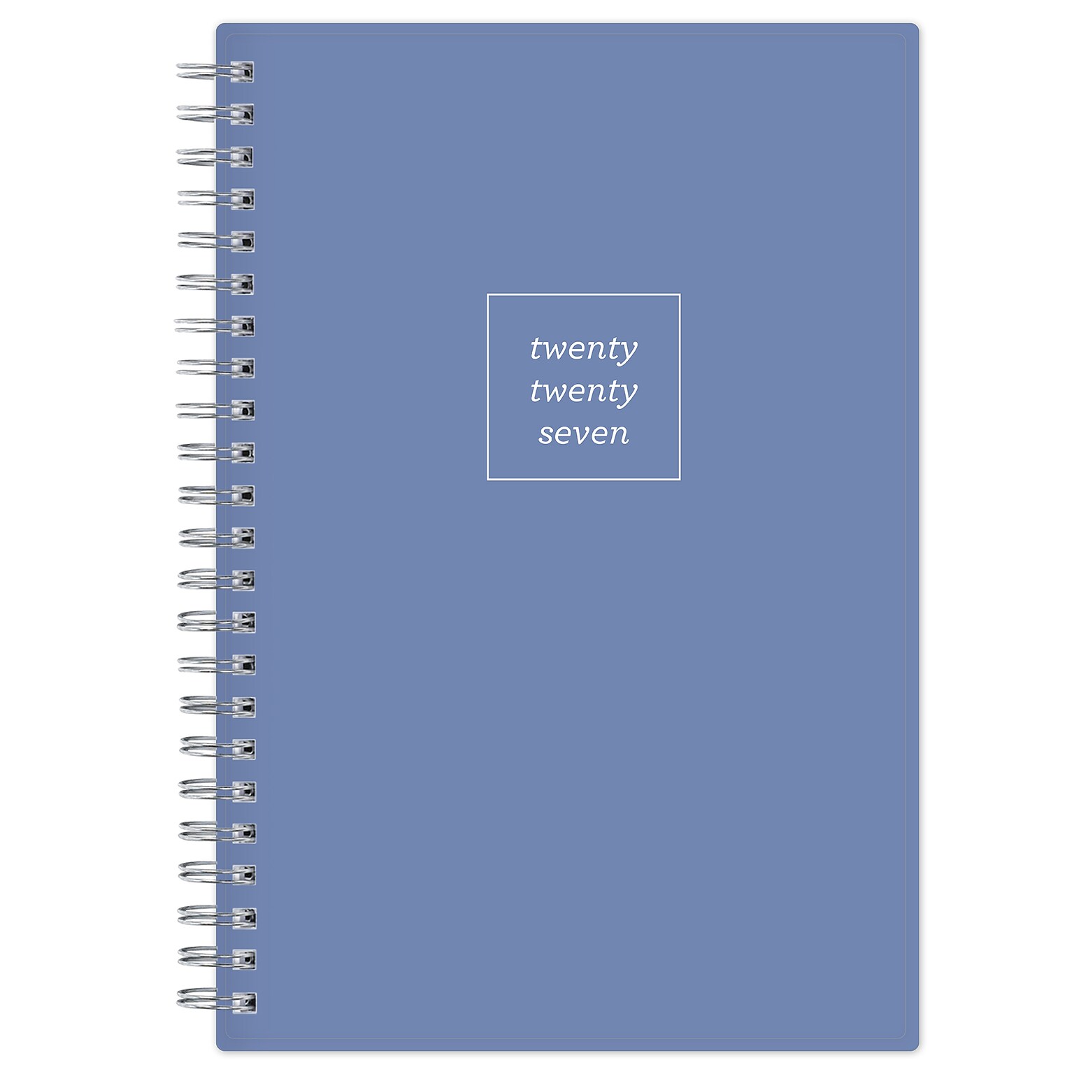 2027 Blue Sky Solid Periwinkle 5 x 8 Calendar Year Weekly & Monthly Planner, Plastic Cover (161818)