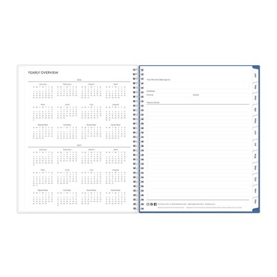 2026 Blue Sky Savoy 8.5" x 11"  Weekly & Monthly Planner, Plastic Cover, Multicolored (148762-26)