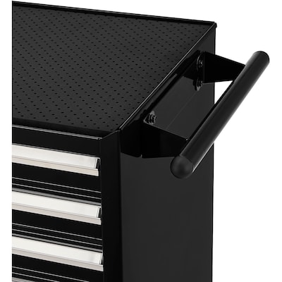 Global Industrial 26-3/8" x 18-1/8" x 37-13/16" 7 Drawer Roller Tool Cabinet, Black
