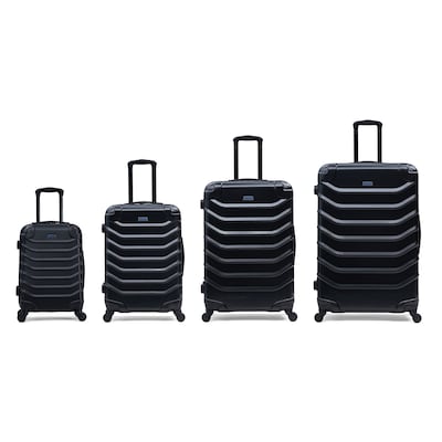 InUSA Endurance 4-Piece Hardside Spinner Luggage Set, TSA Checkpoint Friendly, Black (IUENDSMLXL-BLK)