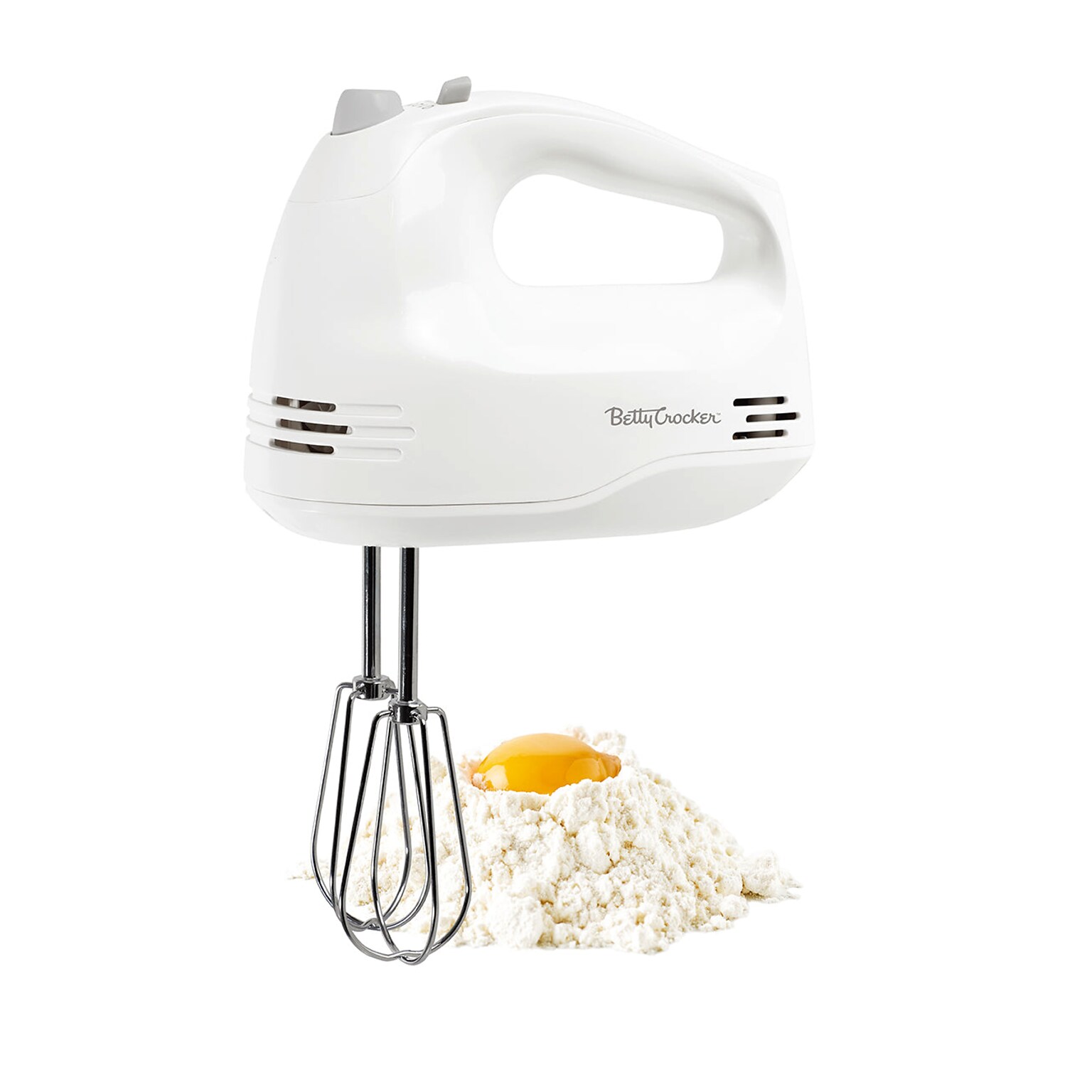 Betty Crocker 5-Speed Hand Mixer, White (BC-4203WT)
