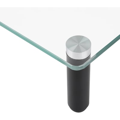 Lorell Glass Monitor Stand, Up to 42 Monitor, Clear/Black (LLR99533)