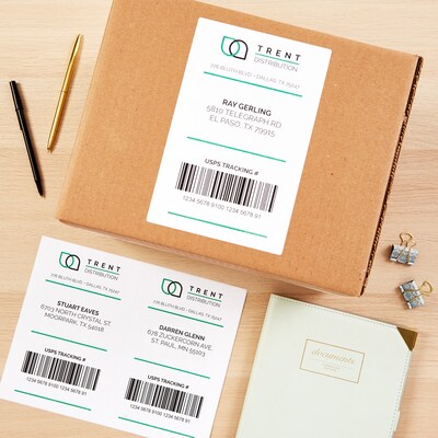 Avery TrueBlock Inkjet Shipping Labels, 5-1/2" x 8-1/2", White, 50 Labels/Pack (8126)