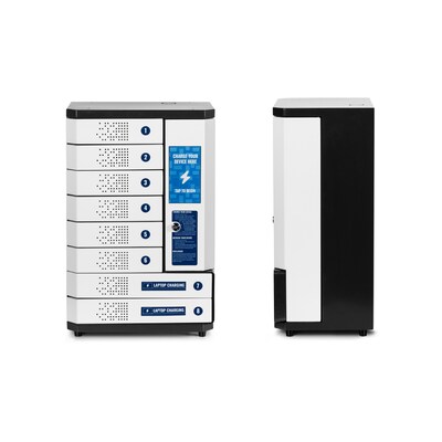 KwikBoost 8-Bay Self-Service Charging Locker, White (CHSL001)