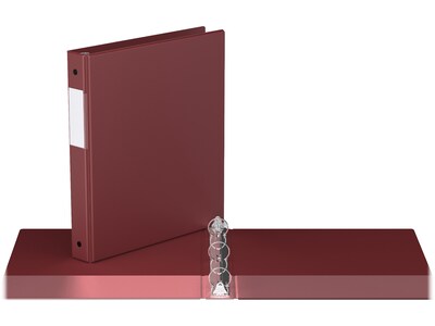 Davis Group Premium Economy 1" 3-Ring Non-View Binders, Burgundy, 6/Pack (2311-08-06)