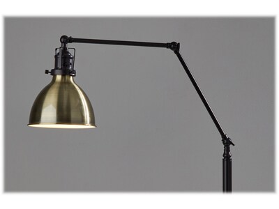 Simplee Adesso Alden 61" Antique Bronze Floor Lamp with Bell Shade (SL3708-26)