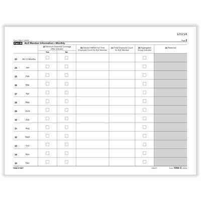 ComplyRight 2025 1094-C Tax Form, 1-Part, White/Black, 50/Pack (1094CT50)