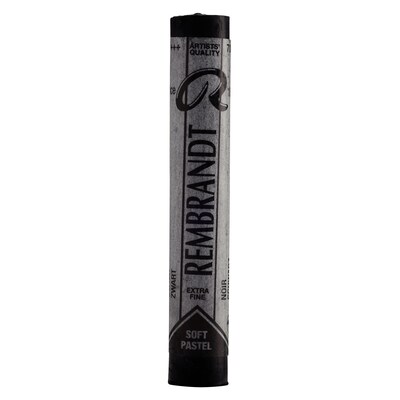 Rembrandt Soft Pastel Single Color Set, Black, 5/Set, 4 Sets/Bundle (RBX31997005-4)