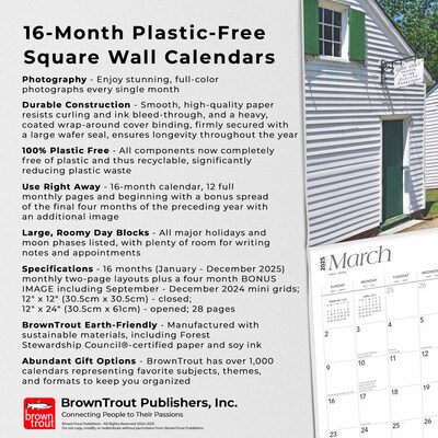 2025 BrownTrout Hoosier State Indiana Places 12" x 12" Monthly Wall Calendar (9781975476410)