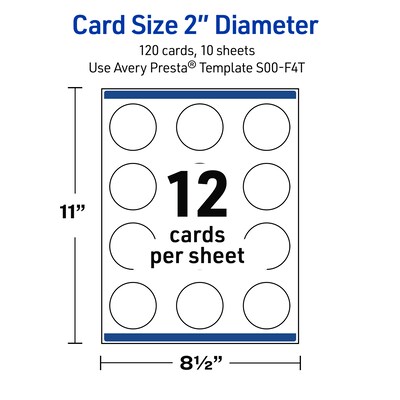 Avery Floral Design Matte Blank Card, White, 120/Pack (S00-F4T)